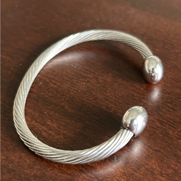 QRay Silver Deluxe Wellness Magnetic Bracelet size S unisex - Picture 3 of 7